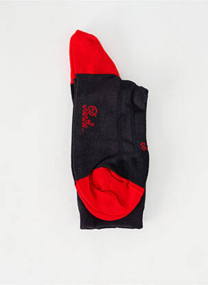 Chaussettes maille opaque rouge BERTHE AUX GRANDS PIEDS femme