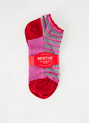 Chaussettes rose BERTHE AUX GRANDS PIEDS pour femme seconde vue