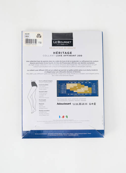 Collants noir LE BOURGET pour femme