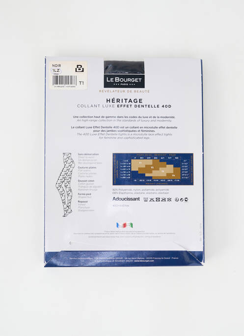 Collants noir LE BOURGET pour femme
