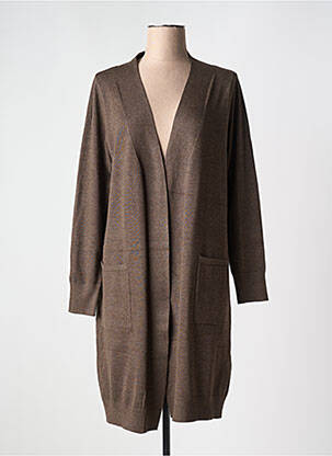Gilet manches longues stretch marron CISO femme