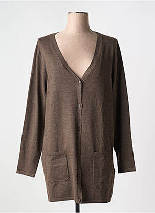 Gilet manches longues stretch marron CISO femme