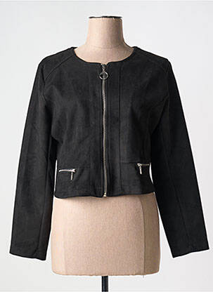 Veste casual col rond noir OLIVER JUNG femme