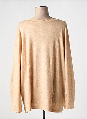 Pull tissage chiné manches longues orange SEMIOLOGY femme