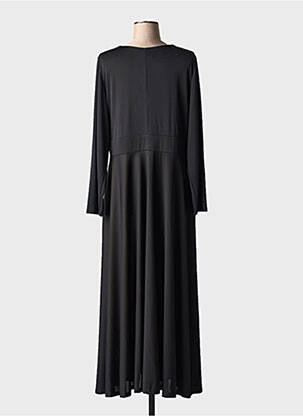 Robe longue manches longues manches longues noir SOPHIA CURVY femme