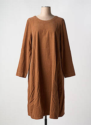 Robe mi-longue manches longues manches longues marron MES SOEURS ET MOI femme