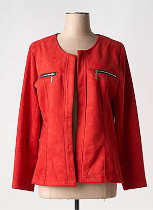 Veste chic fausses poches rouge OLIVER JUNG femme