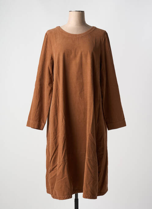 Robe mi-longue manches longues manches longues marron MES SOEURS ET MOI femme