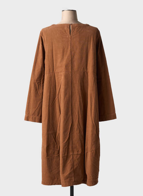 Robe mi-longue manches longues manches longues marron MES SOEURS ET MOI femme