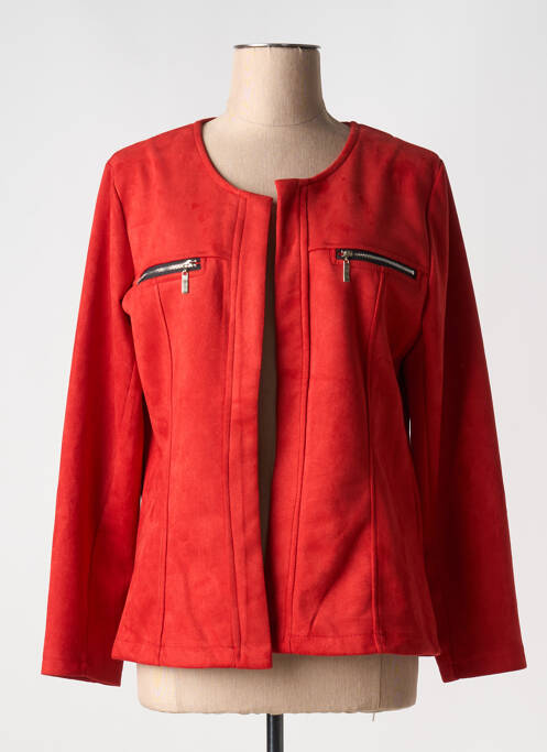 Veste chic fausses poches rouge OLIVER JUNG femme
