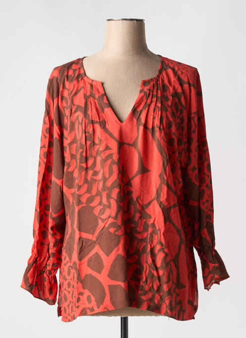 Blouse orange FRANCK ANNA pour femme