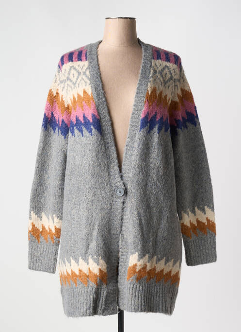 Gilet manches longues gris CISO pour femme