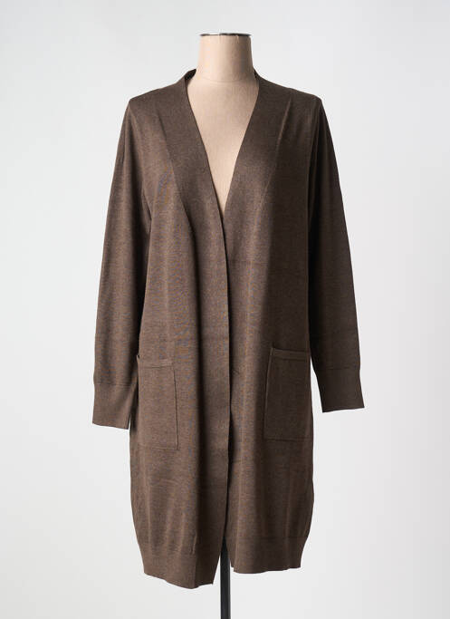 Gilet manches longues marron CISO pour femme