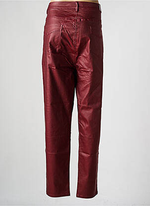 Pantalon slim tissage enduit taille normale rouge S.QUISE femme