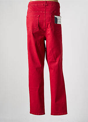 Jeans coupe slim taille normale taille normale rouge YESTA femme