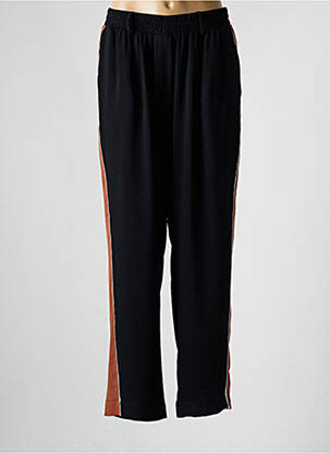 Pantalon droit stretch taille normale noir MAT. femme