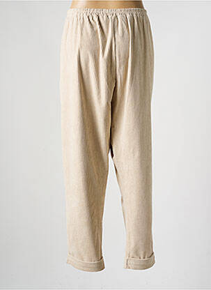 Pantalon droit stretch taille normale beige FRANCK ANNA femme