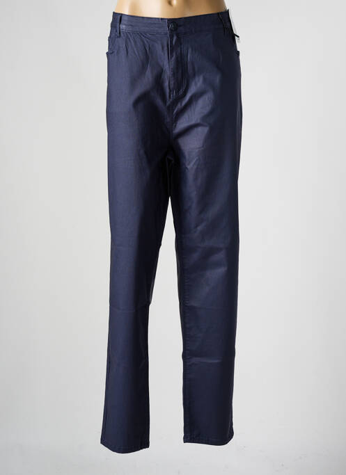 Pantalon slim tissage enduit taille normale bleu S.QUISE femme