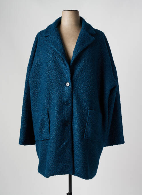 Manteau long bleu FRANCK ANNA pour femme
