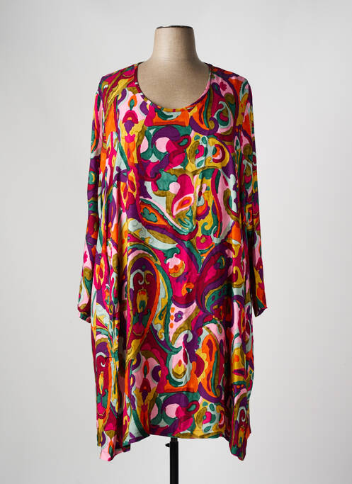 Robe mi-longue rose G!OZE pour femme