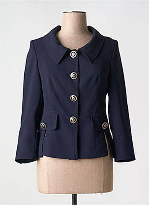 Veste chic fermeture boutonnée sur le devant bleu VERTIGO femme