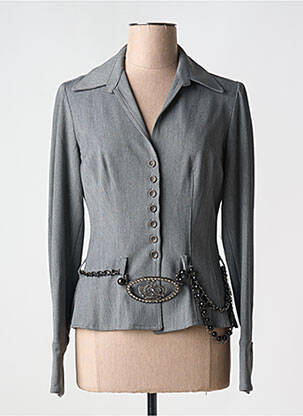 Chemisier coupe cintrée manches longues gris VERTIGO femme