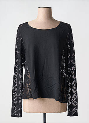 Top tissage jersey manches longues noir NÜ femme
