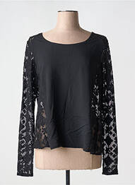 Top tissage jersey manches longues noir NÜ femme