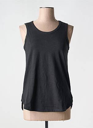 Débardeur stretch sans manche noir ORIENTIQUE NATURALLY femme