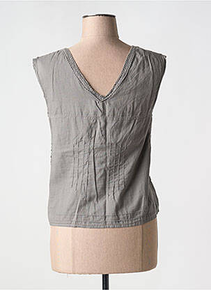 Chemisier coupe cintrée sans manche gris BANDE ORIGINALE femme