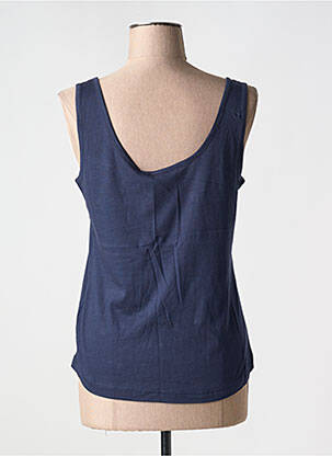 Débardeur stretch sans manche bleu CREAM femme