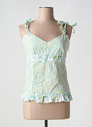 Top manches bretelles ajustables fines bretelles vert SALT & PEPPER femme