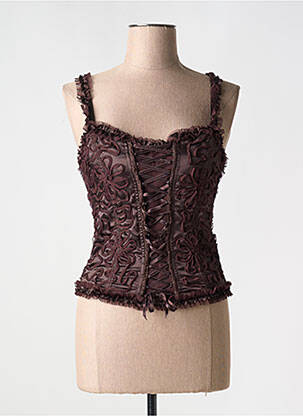 Corset avec armature marron EMPHASIS femme