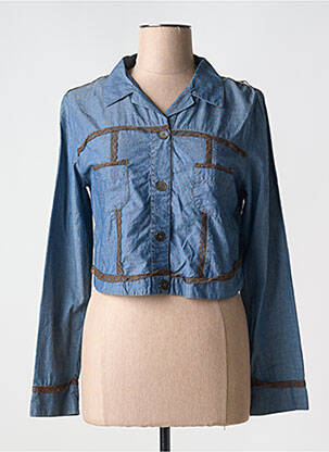 Veste casual col tailleur bleu BANDE ORIGINALE femme