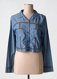 Veste casual col tailleur bleu BANDE ORIGINALE femme