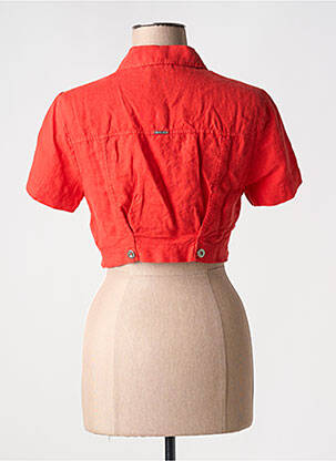 Veste casual col chemisier rouge MALOKA femme