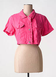Veste casual col chemisier rose MALOKA femme