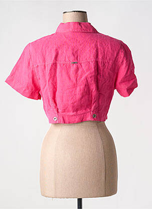 Veste casual col chemisier rose MALOKA femme