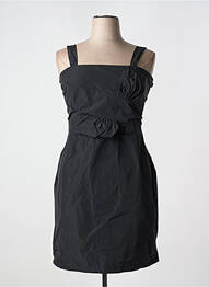 Robe courte coupe cintrée fines bretelles noir POUSSIERE D'ETOLE femme