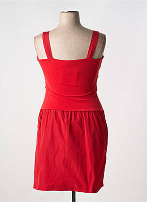 Robe courte coupe cintrée fines bretelles rouge POUSSIERE D'ETOLE femme