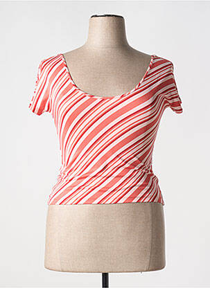 T-shirt stretch manches courtes rouge CHATTAWAK femme
