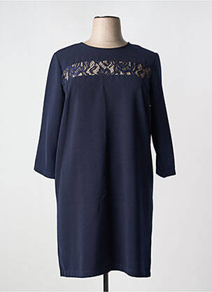 Robe mi-longue bleu POUSSIERE D'ETOLE pour femme