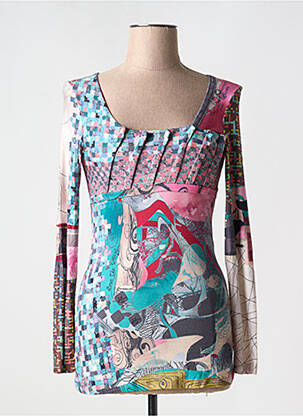 T-shirt bleu SAVE THE QUEEN pour femme