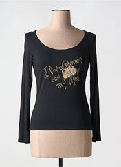 T-shirt noir AQUAJEANS pour femme seconde vue