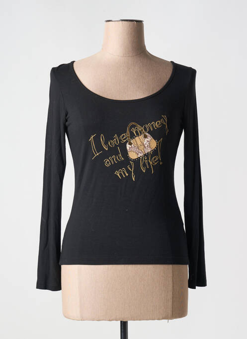 T-shirt manches longues manches longues noir AQUAJEANS femme