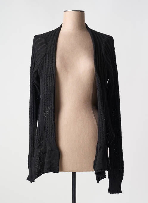 Gilet cache-cœur noir POUSSIERE D'ETOLE pour femme