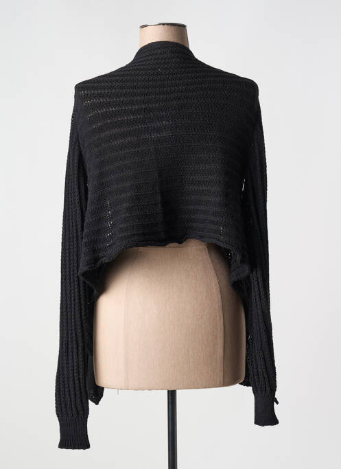 Gilet cache-cœur noir POUSSIERE D'ETOLE pour femme