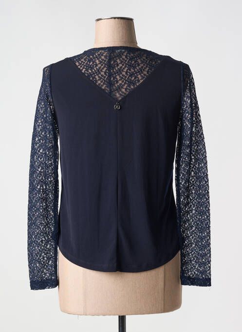 Gilet manches longues bleu MALOKA pour femme