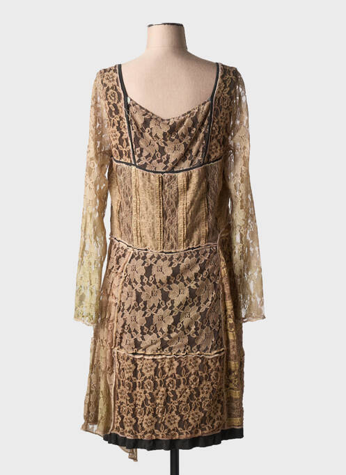 Robe mi-longue beige ELISA CAVALETTI pour femme