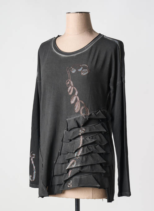 Tunique manches longues gris DANIELA DALLAVALLE pour femme